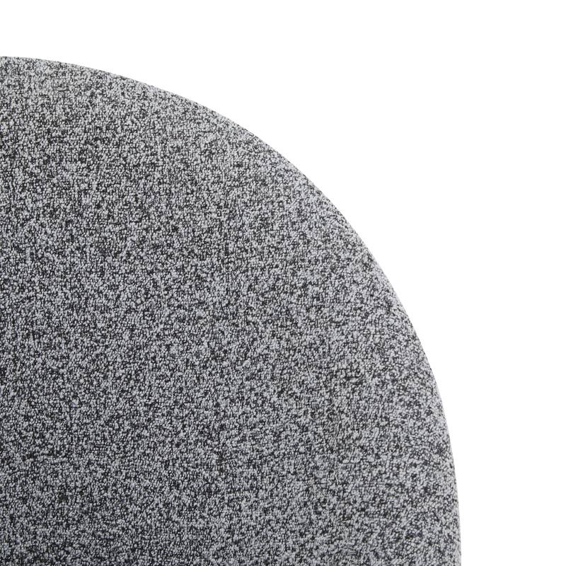 Ergonomic Accent Chairs Grey Upholstered Bar Stools Set of 2 with Half-moon Backrest, Circular Padded Seat and Gold-Plated Frame