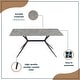 preview thumbnail 112 of 131, Elega Modern Sintered Stone Dining Table Modern Trestle Base Powder-Coated Steel Frame Kitchen Table - 47"-71"