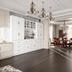 preview thumbnail 4 of 13, Multi-Functional White Kitchen Storage Cabinet with Drawers and Glass Doors, MDF & Metal Hardware