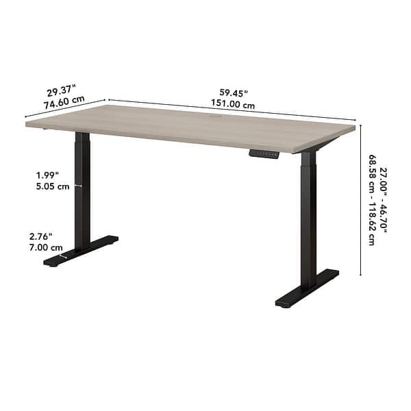 dimension image slide 20 of 22, Bush Business Furniture Move 60 Series 60x30 Adjustable Standing Desk