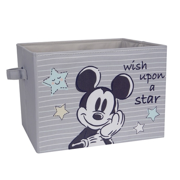 slide 2 of 4, Lambs & Ivy Disney Mickey Mouse Gray Foldable Storage Basket/Container/Bin