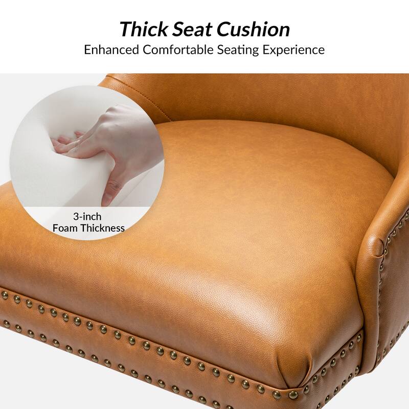 Sonia Modern Faux Leather Task Chair with Height-adjustable by HULALA HOME