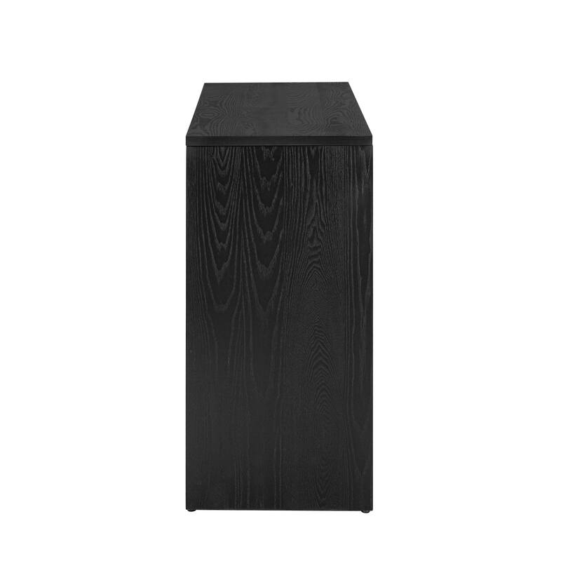 59" Console Table with Fireplace Look & Wood Veneer