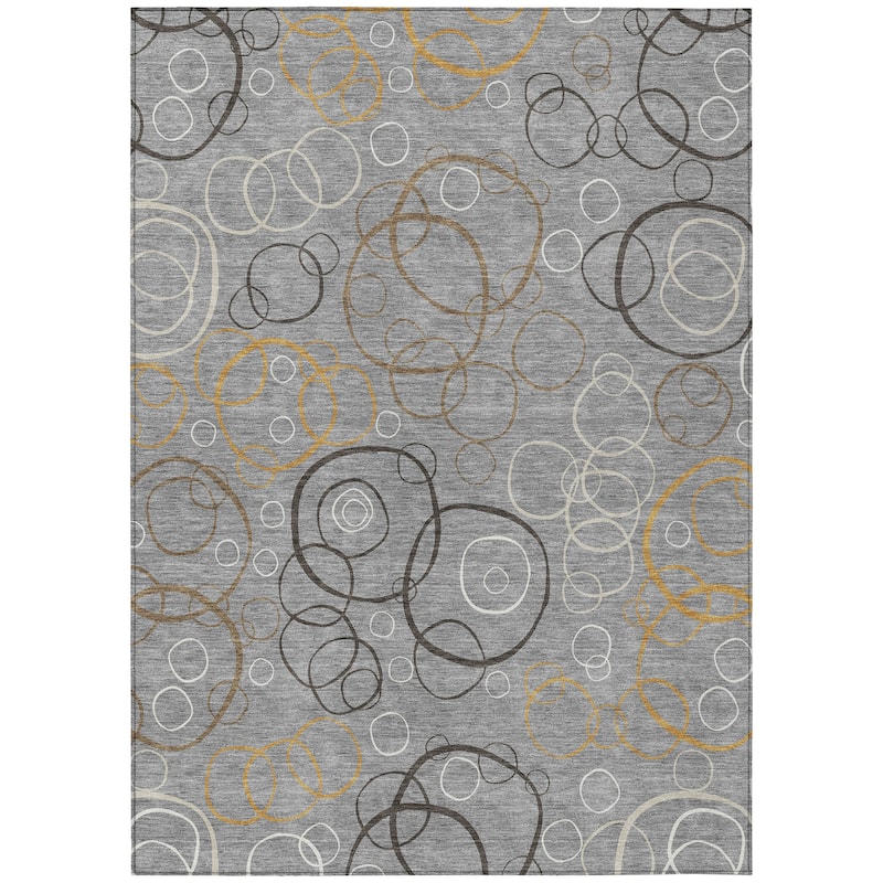 Machine Washable Indoor/ Outdoor Contemporary Nexus Chantille Rug