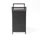preview thumbnail 3 of 14, Bahama Outdoor Wicker Bar Cart with Tempered Glass Top by Christopher Knight Home