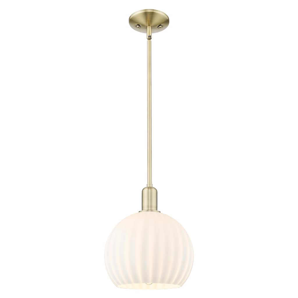 Innovations Lighting Endless Possibilities Arcadia - White Venetian - 1 Light 10" Stem Hung Mini Pendant