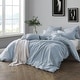 preview thumbnail 1 of 12, Swift Home Premium Cotton Prewashed Chambray Duvet Cover Set Bed Linen - Comforter/Duvet Insert Not Included chambray blue - King/California King