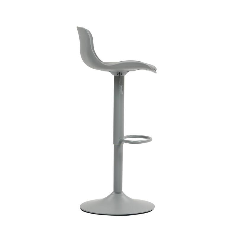 Adjustable Swivel Bar Stools Set of 2 - Modern Counter Height Kitchen Island Chairs with Back Support