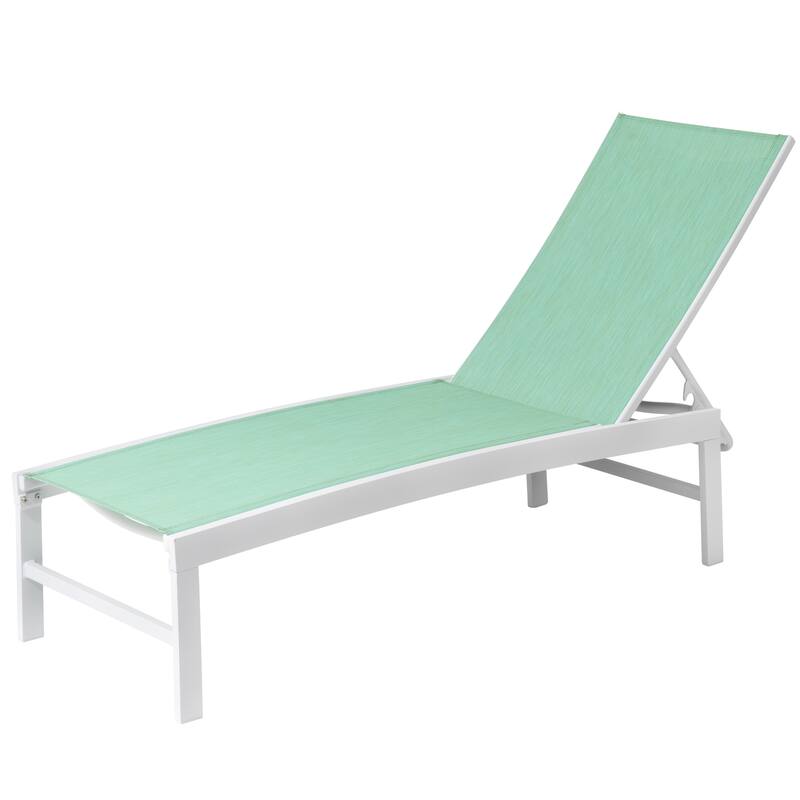 VredHom Aluminum Adjustable Outdoor Chaise Lounge Chair - 60.4 in L * 24.6 in W * 16.1/40.8 in H