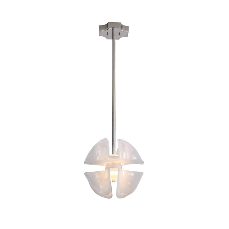 Golden Lighting Glacier Integrated LED Pendant in Polished Nickel - Gold