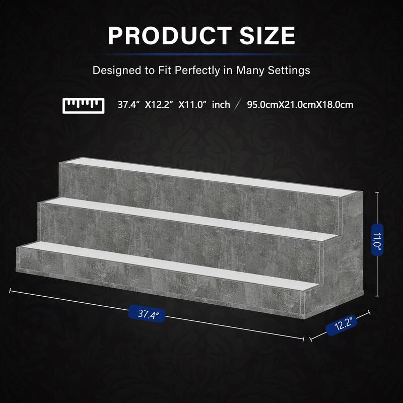 GDF Studio - Nocturne Modern LED Bar Display Shelf with Smart Lighting