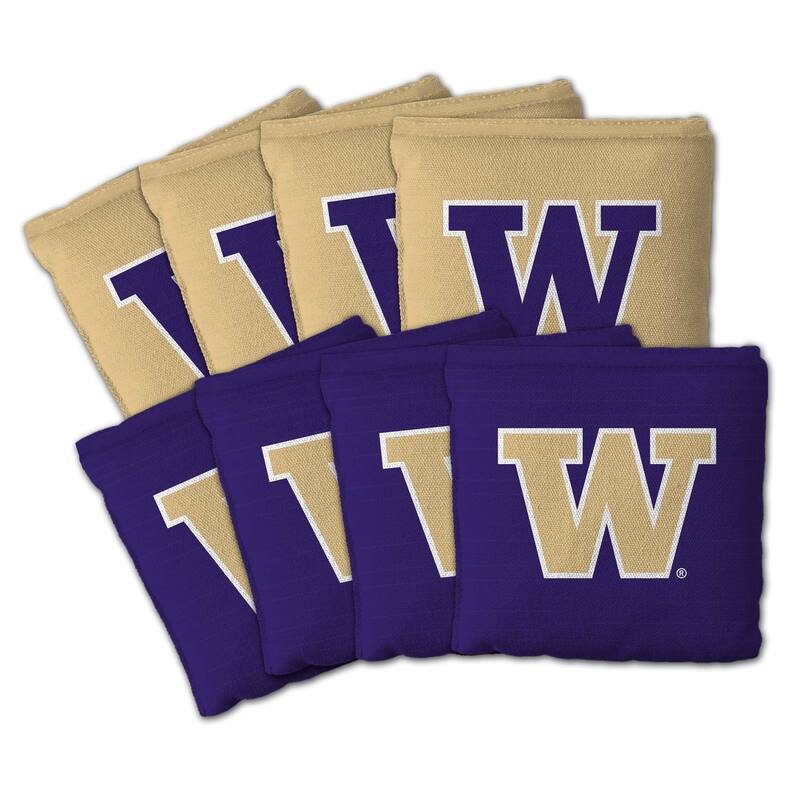 Washington Huskies NCAA Dual Sided Pro Stop & Slide Cornhole Bags
