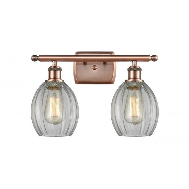 Innovations Lighting Eaton 2 Light 16" Wide Bathroom Vanity Light - Antique Copper / Clear
