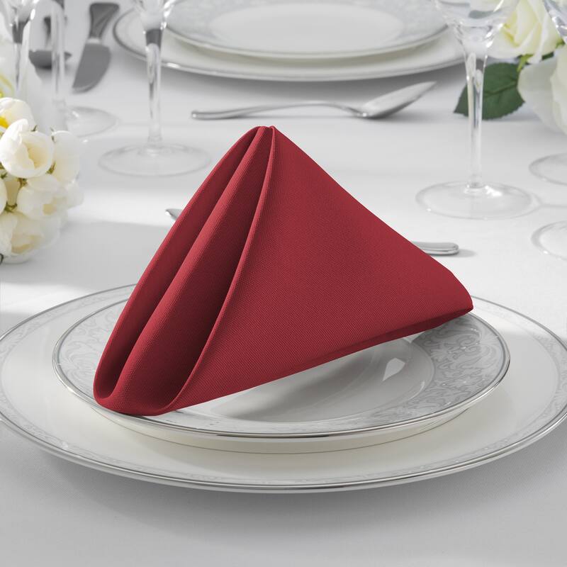 12 Pack 20 Inch Polyester Cloth Dinner Napkins for Party Restaurant