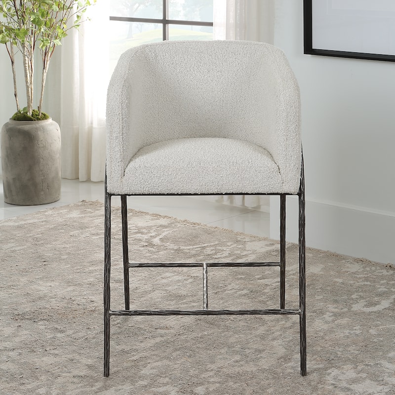 Uttermost Jacobsen Gray 27" Counter Stool - 23"W x 39"H x 23"D