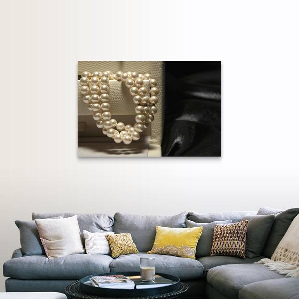 Shop Pearl Necklace In Jewelry Box Close Up Canvas Wall Art