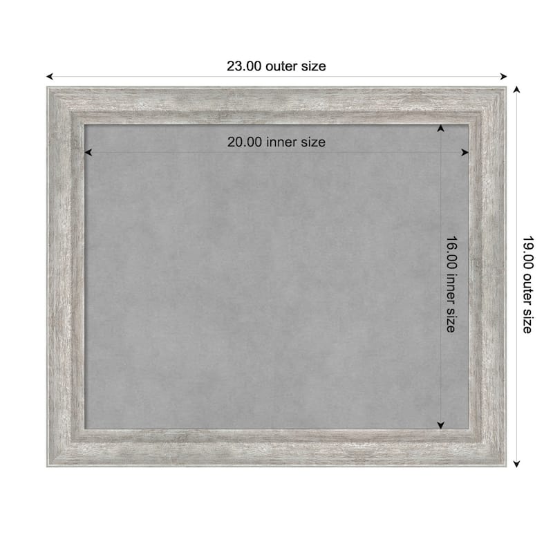Amanti Art Angled Silver Framed Magnetic Board - Board Size 20x16