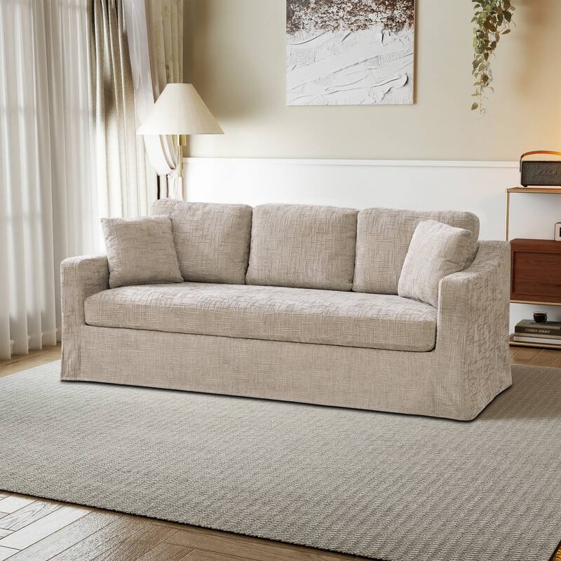 83.9"W Modern Casual Sofa With Removable Upholstery Cover