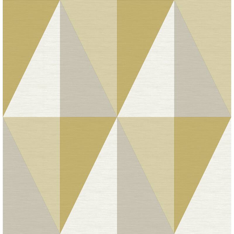 A-Street Prints Aspect Yellow Geometric Faux Grasscloth Wallpaper