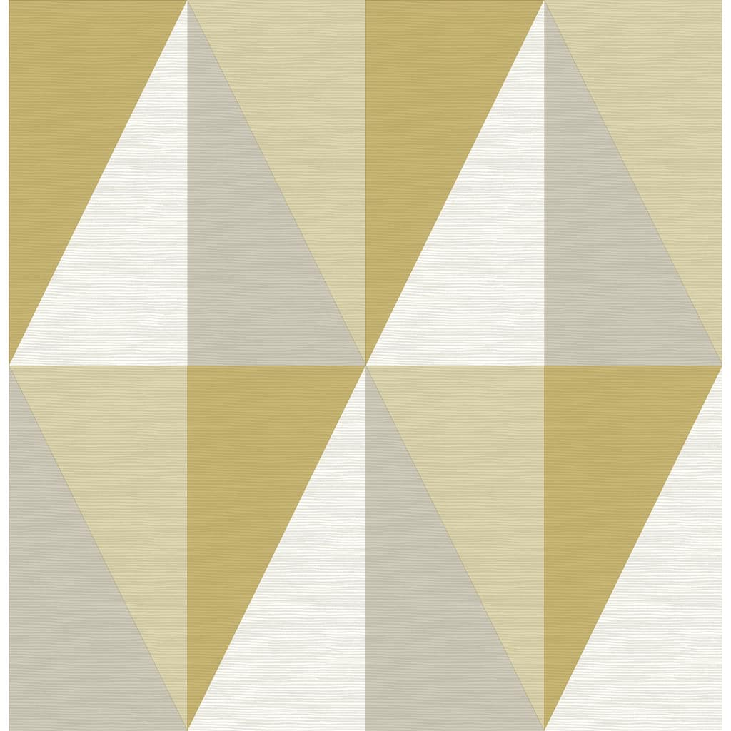 A-Street Prints Aspect Yellow Geometric Faux Grasscloth Wallpaper