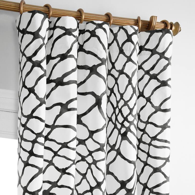 Exclusive Fabrics Ellis Printed Cotton Twill Curtain (1 Panel)