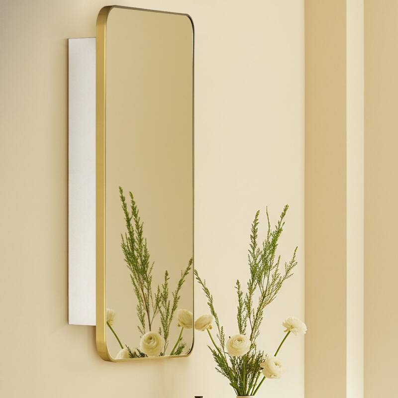 TEHOME Garnes Recessed or Surface Mount Framed Medicine Cabinet with Adjustable Shelves