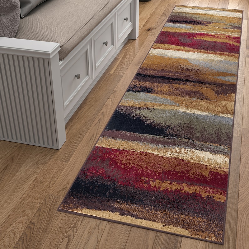 Flora Transitional Stripe Indoor Area Rug - 2'7 x 7'3 - Multi