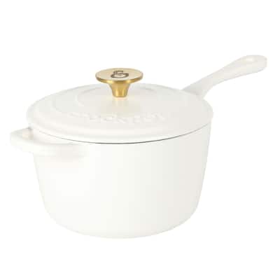 Crock-Pot 3 Qt Enamel Cast Iron Sauce Pan W/Lid