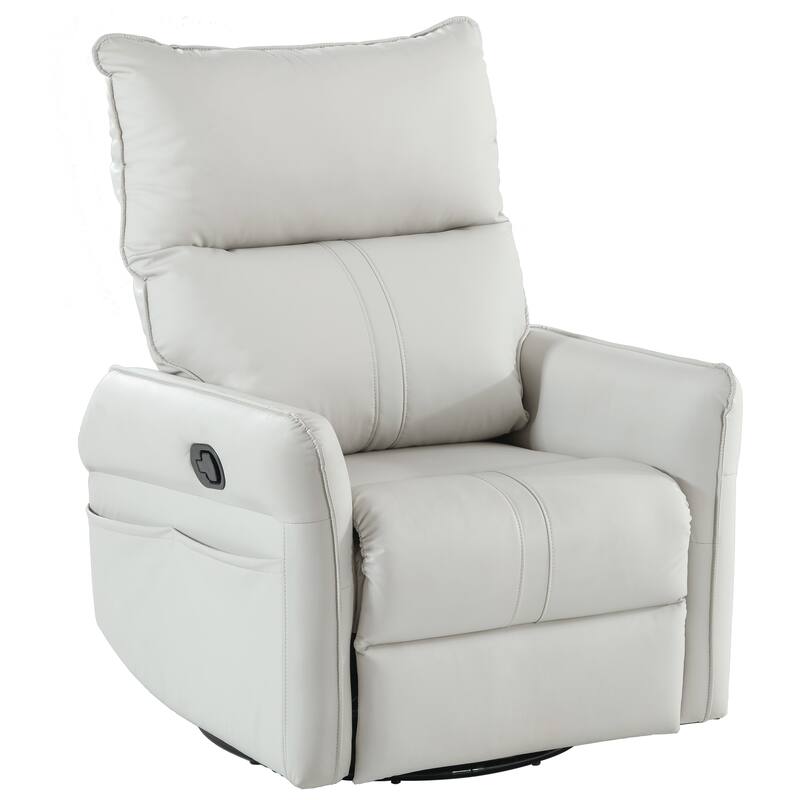 PU Leather Overstuffed Swivel Glider Rocking Manual Recliner Chair Bed Bath & Beyond 40505753