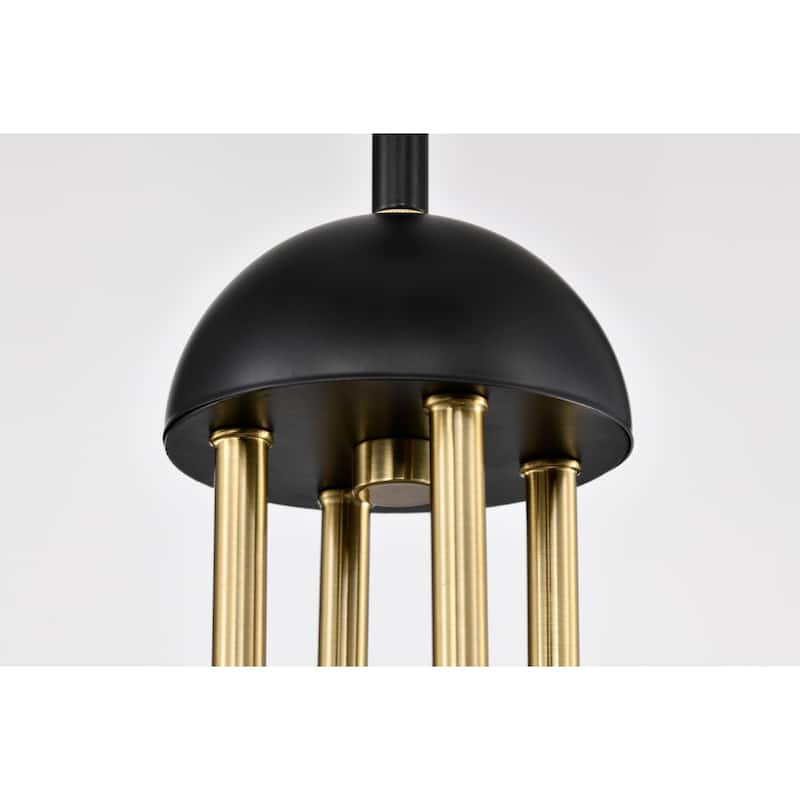 Leila 19 Inch Clear Globe Shade Modern Linear Chandelier 4 Light - N/A