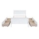 preview thumbnail 150 of 158, (Twin/Full/Queen)Curved Legs Design Platform Bed Frame with 4 Drawers