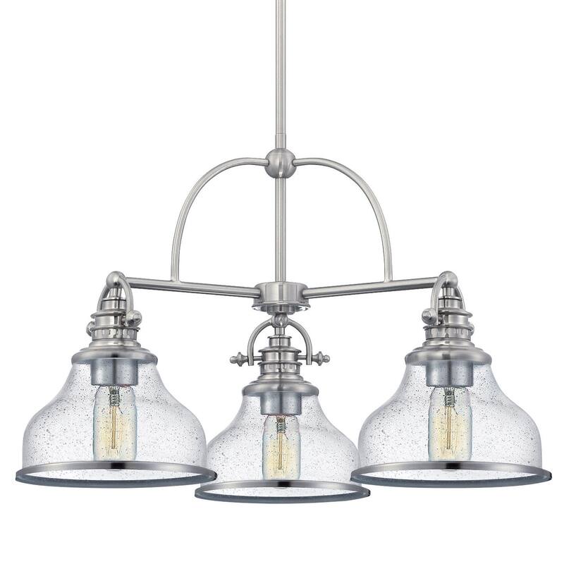 Bellevue Hamblen 3 Light 24" Wide Chandelier - Brushed Nickel