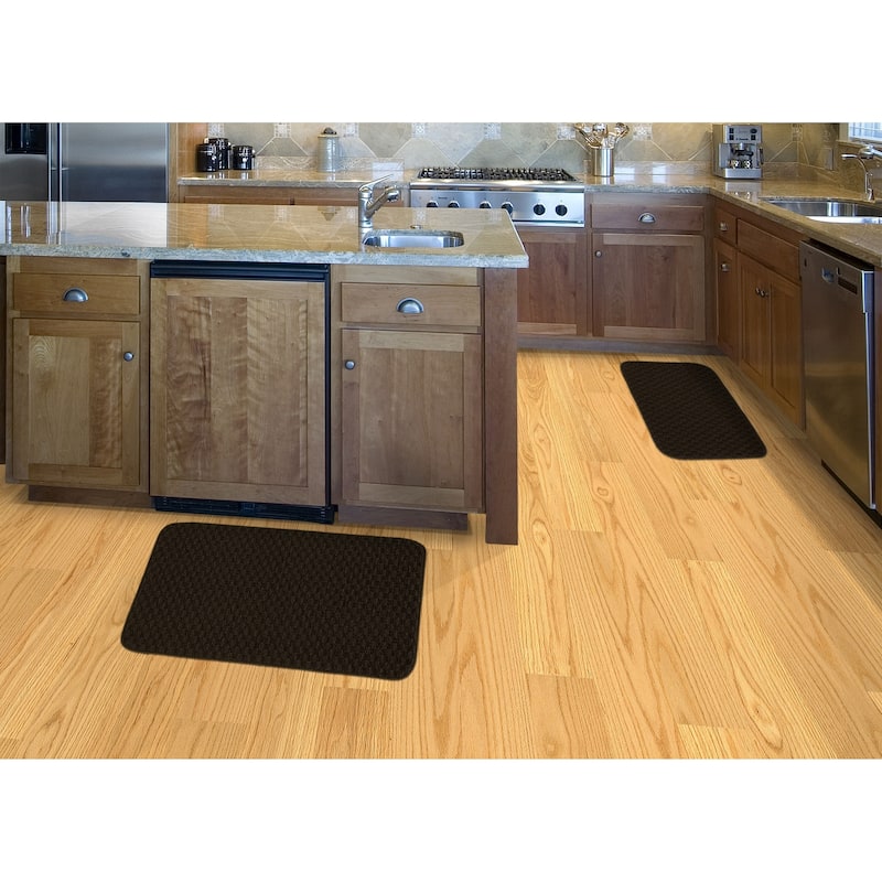 Garland Rug Town Solid Checkered Durable Kitchen/ Door Mat Accent Rug