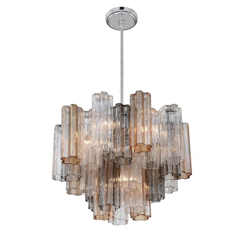 Addis 6 Light Polished Chrome Chandelier - 19.75"W x 14"H x 19.75"D