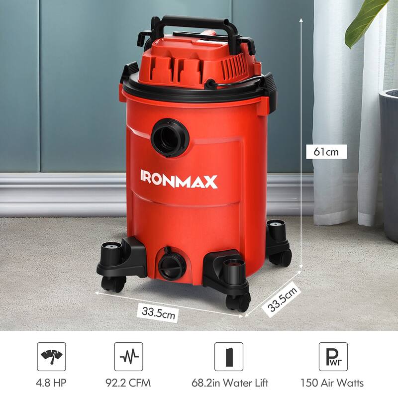 6.6 Gallon 4.8 Peak HP Wet/Dry Vacuum 3 in 1 Shop Vacuum Cleaner - See Details