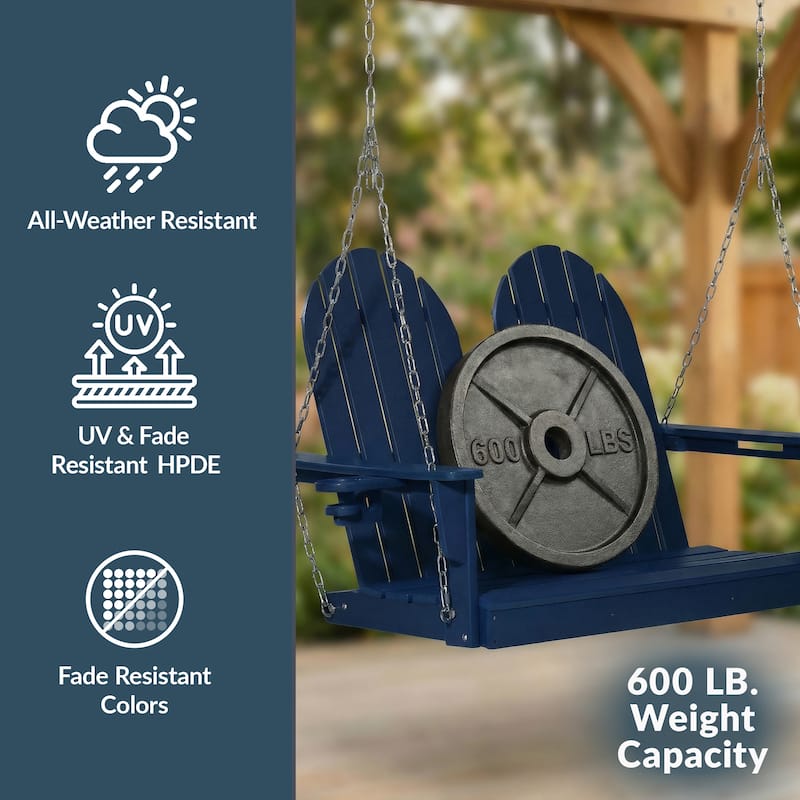 Hanniford Poly Adirondack 50 Inch Porch Swing