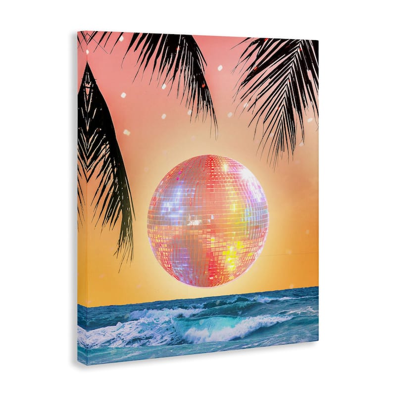 Stupell Tropical Disco Sunset Canvas Wall Art Design By Lil' Rue