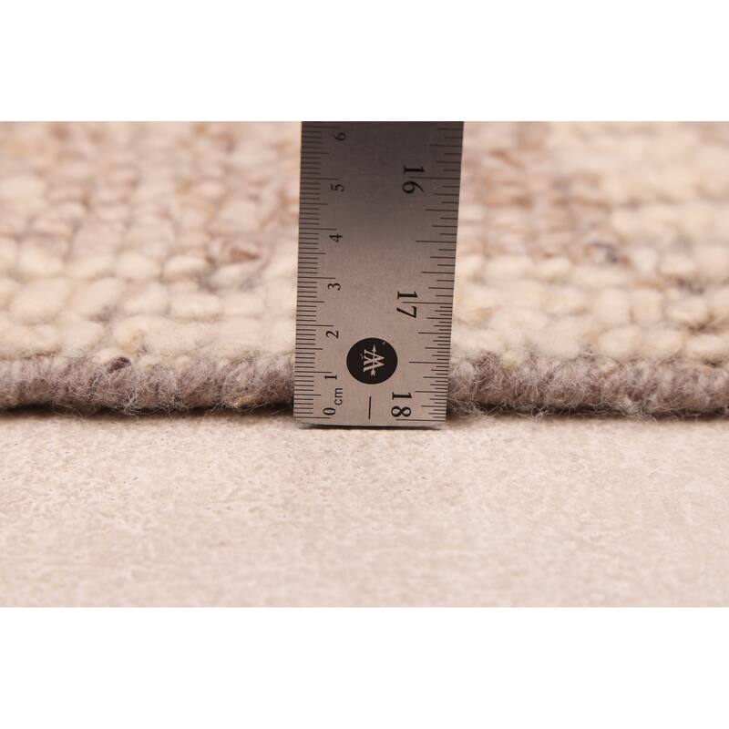 ECARPETGALLERY Hand-knotted Looma Taupe Wool Rug - 7'8 x 9'8