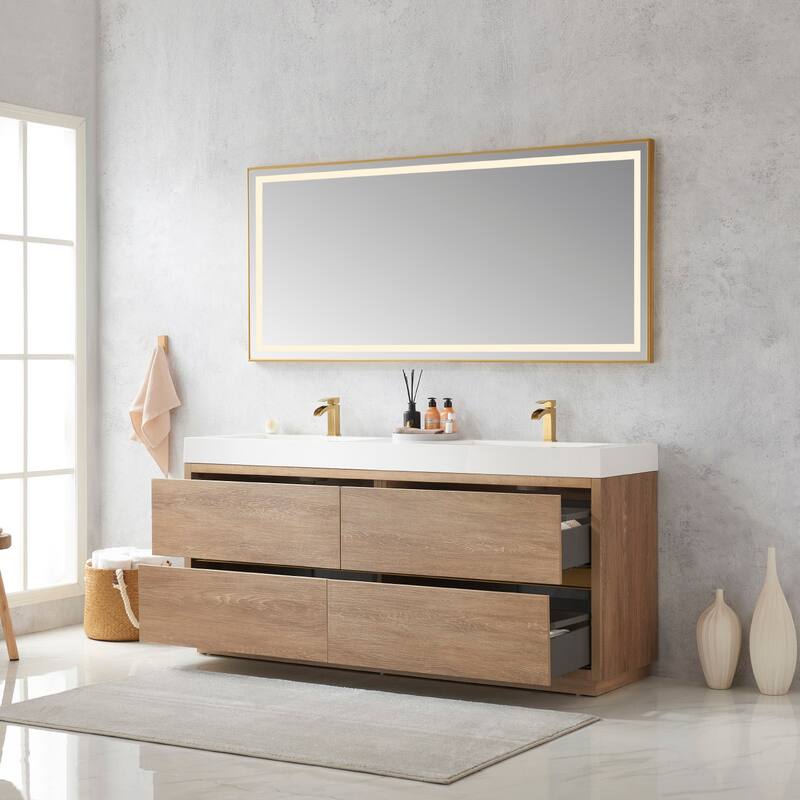 Miseno MV703072 Huesca 72" Free Standing Double Basin Vanity Set with