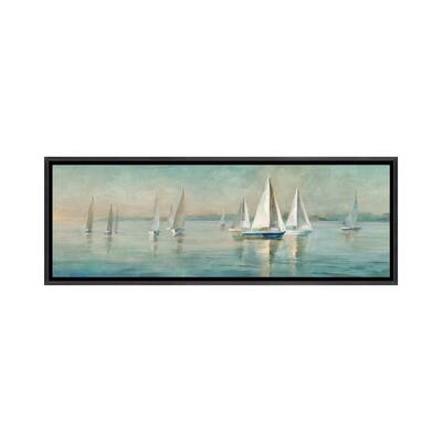 iCanvas "Sailboats at Sunrise" by Danhui Nai Framed