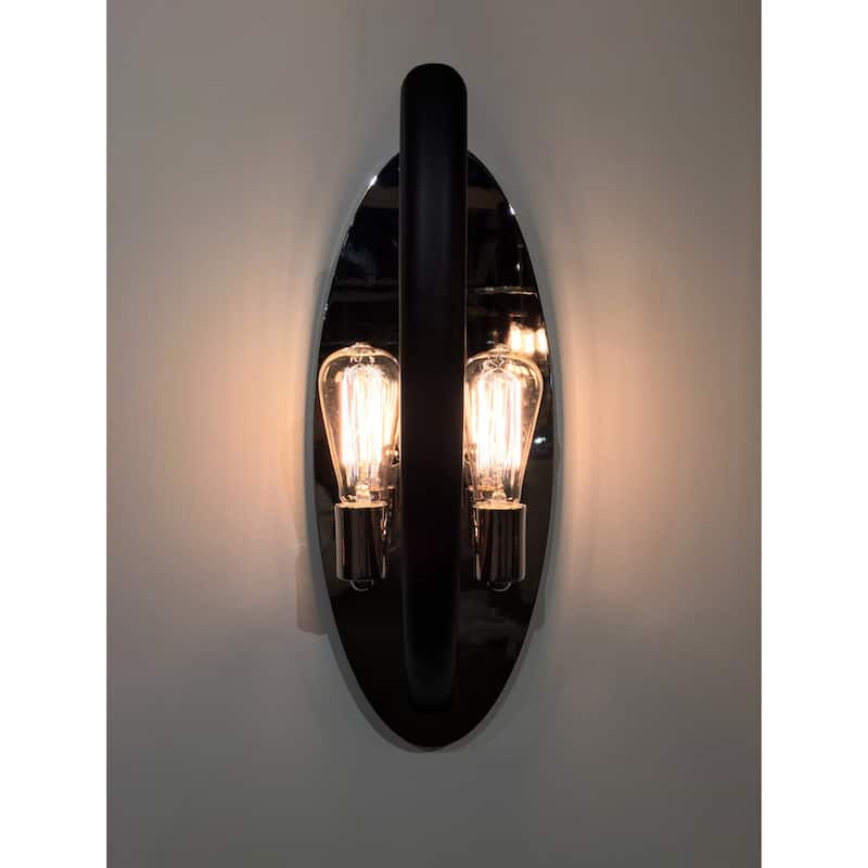 Studio M Crescendo 2 Light 8" Wide Wall Sconce with Solid Wood Accent