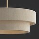 preview thumbnail 2 of 4, Delaney 4-light Matte Brass Convertible Pendant/ Semi Flush Mount