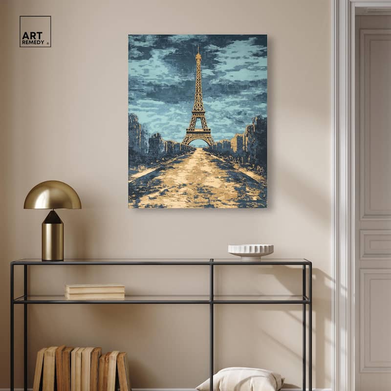 Textured Paris Embroidery Canvas by Art Remedy, Gallery Wrapped