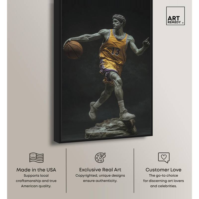 Basketball Sculpture II Canvas by Art Remedy