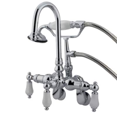 Kingston Brass Vintage Wall Mounted Clawfoot Tub Filler with Personal