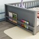 preview thumbnail 41 of 66, Twin Size Floor Bed Frame for Kids Bed with Fence Guardrails Endbed Storage Splint Platform Bed - Available with or without Door