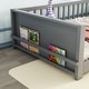 preview thumbnail 31 of 33, Twin Size Floor Bed Frame w/ Built-in Book Storage Rack, Safety Fence & Wood Slat, Toddler Floor Bed Frame-No Box Spring Needed