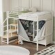 preview thumbnail 2 of 36, Metal Loft Bed with Wardrobe and Storage Shelves