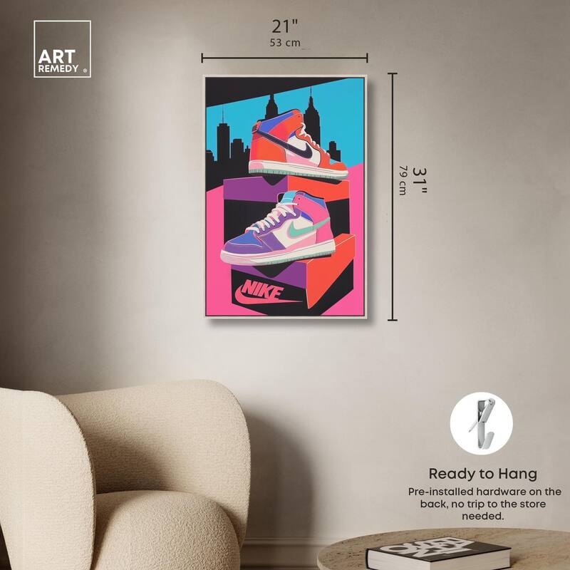 City Pop Sneakers Canvas by Art Remedy