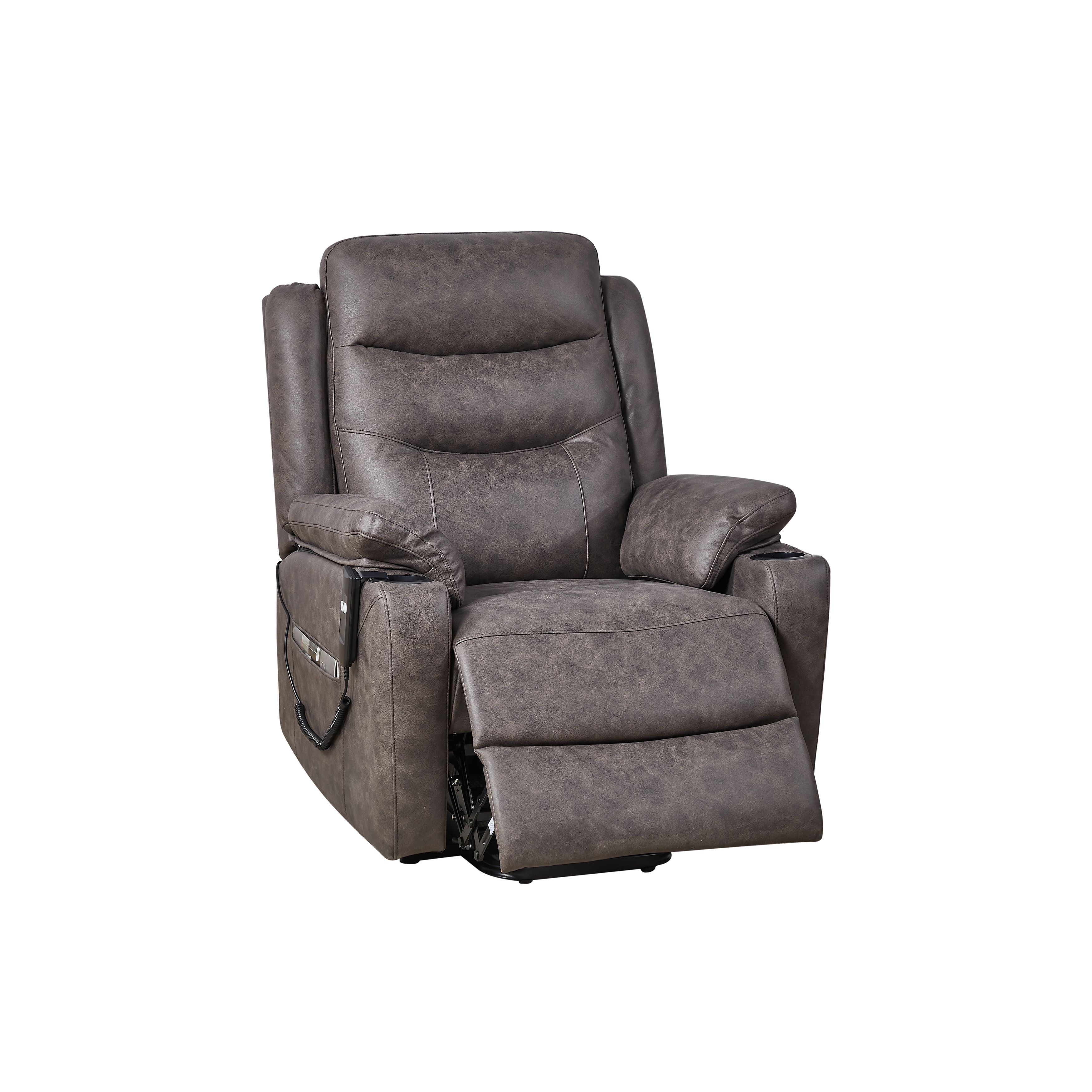 Electric Power Lift Recliner Chair Sofa for Elderly Reclining Single Sofa for Living Room Home Theater Seating in Suede Fabric